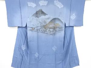 アンティーク　絞り時代人物模様男物長襦袢